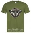 Мужская футболка Round butterfly Оливковый фото