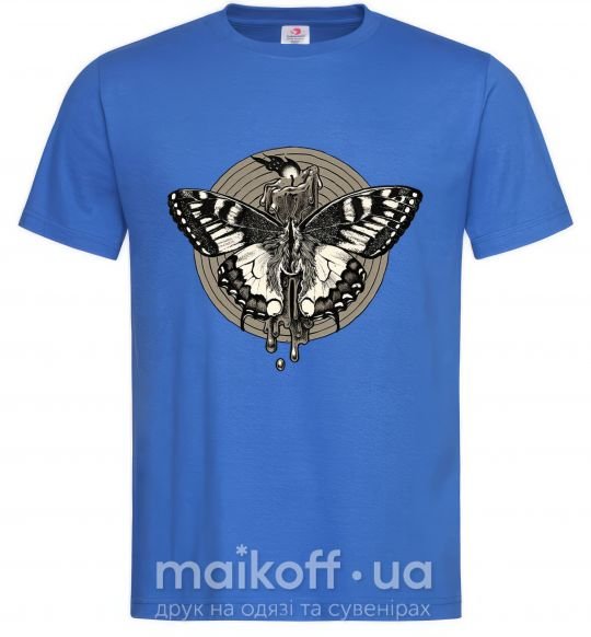 Мужская футболка Round butterfly Ярко-синий фото