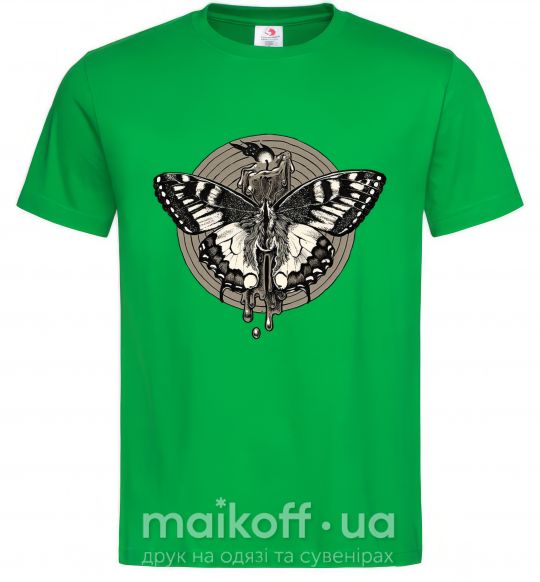 Мужская футболка Round butterfly Зеленый фото