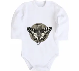 Дитячий бодік Round butterfly Білий фото