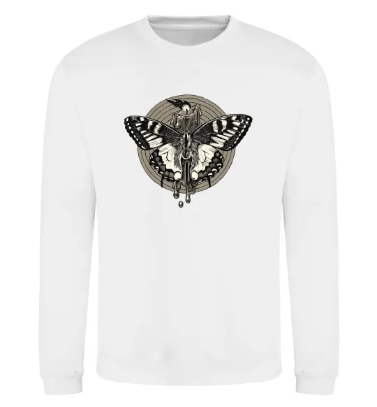 Світшот Round butterfly Білий фото
