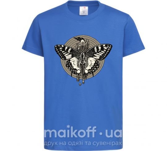 Детская футболка Round butterfly Ярко-синий фото