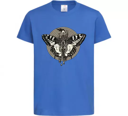 Детская футболка Round butterfly Ярко-синий фото