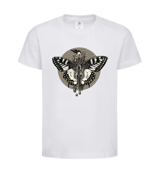 Дитяча футболка Round butterfly Білий фото