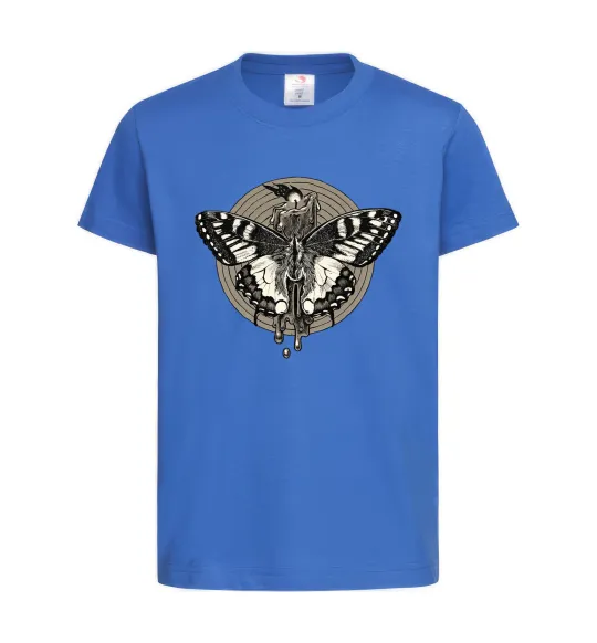 Дитяча футболка Round butterfly Яскраво-синій фото