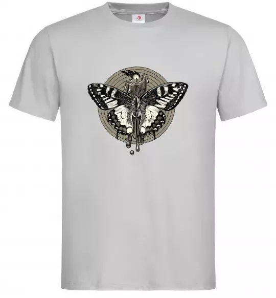 Чоловіча футболка Round butterfly Сірий фото