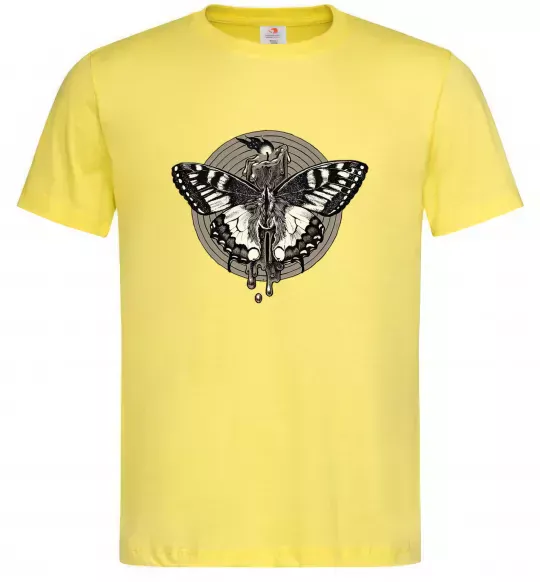 Чоловіча футболка Round butterfly Лимонний фото
