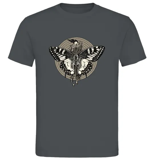 Чоловіча футболка Round butterfly Графіт фото