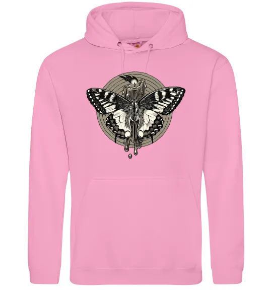 Жіноча толстовка (худі) Round butterfly Рожевий фото
