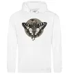 Женская толстовка (худи) Round butterfly Белый фото