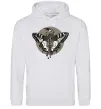 Женская толстовка (худи) Round butterfly Серый меланж фото