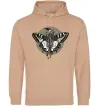Женская толстовка (худи) Round butterfly Песочный фото