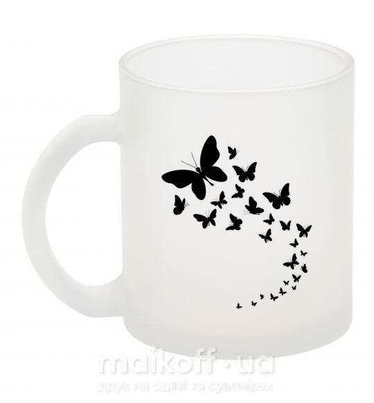 Чашка стеклянная Бабочки в полете Фроузен фото