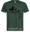 Мужская футболка Бабочки в полете Темно-зеленый фото