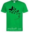 Мужская футболка Бабочки в полете Зеленый фото