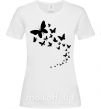 Жіноча футболка Бабочки в полете Білий фото