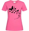 Женская футболка Метелики в польоті Ярко-розовый фото