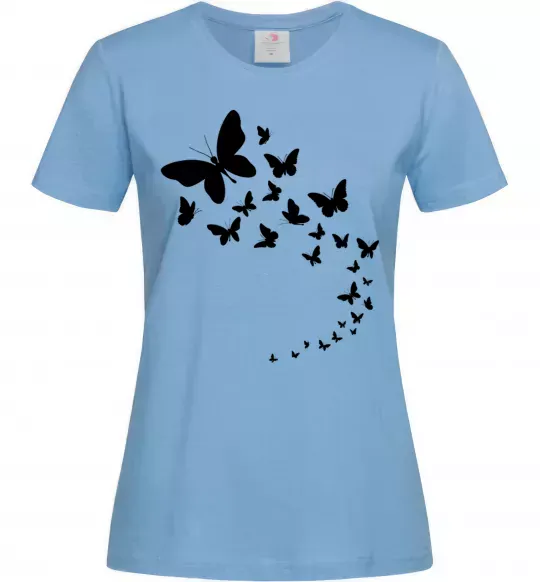 Женская футболка Метелики в польоті Голубой фото