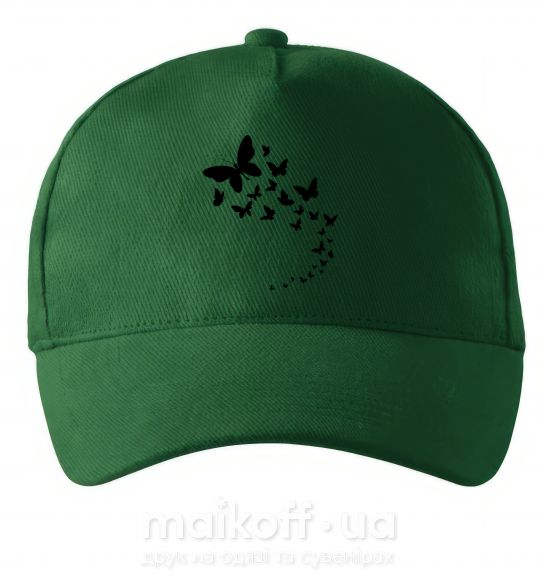 Кепка Бабочки в полете Темно-зелений фото