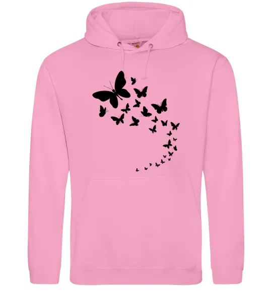 Мужская толстовка (худи) Метелики в польоті Розовый фото