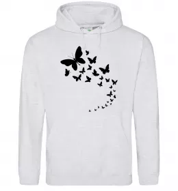 Женская толстовка (худи) Небесно-блакитний метелик Песочный фото Женская толстовка (худи) Небесно-блакитний метелик Песочный фото