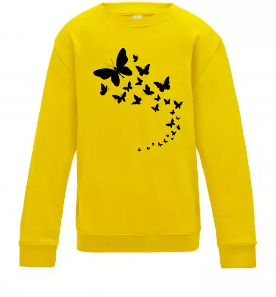 Дитячий світшот Метелики в польоті Сонячно жовтий фото