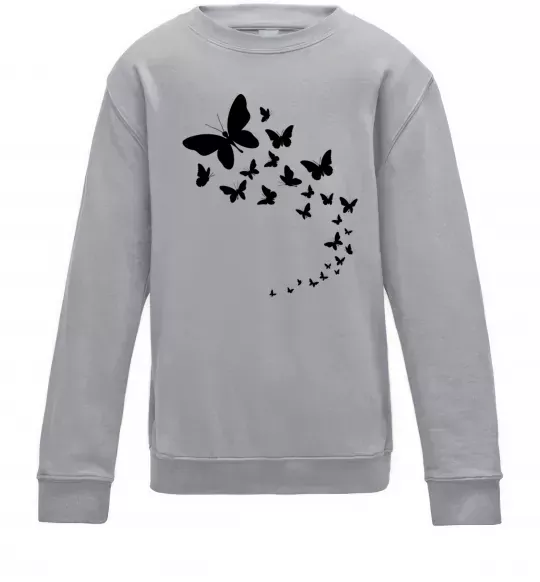 Дитячий світшот Метелики в польоті Сірий меланж фото