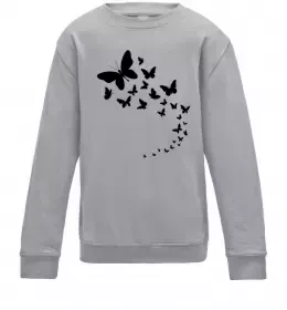 Детский Свитшот Червоний метелик Черный фото