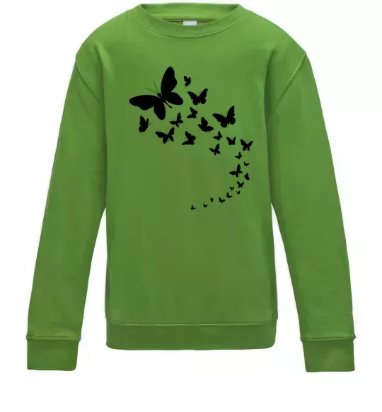 Дитячий світшот Метелики в польоті Лаймовий фото