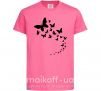 Детская футболка Бабочки в полете Ярко-розовый фото
