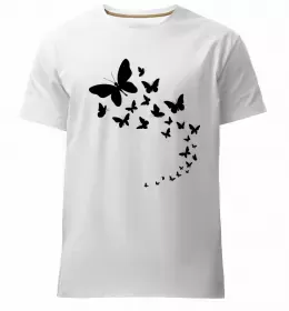 Мужская премиум футболка Косатець махаон Белый фото