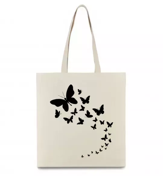 Эко-сумка Метелики в польоті Бежевый фото