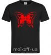 Мужская футболка Красная бабочка Черный фото