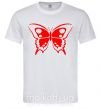 Мужская футболка Красная бабочка Белый фото