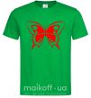 Чоловіча футболка Красная бабочка Зелений фото