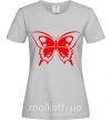 Жіноча футболка Красная бабочка Сірий фото