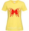 Женская футболка Красная бабочка Лимонный фото