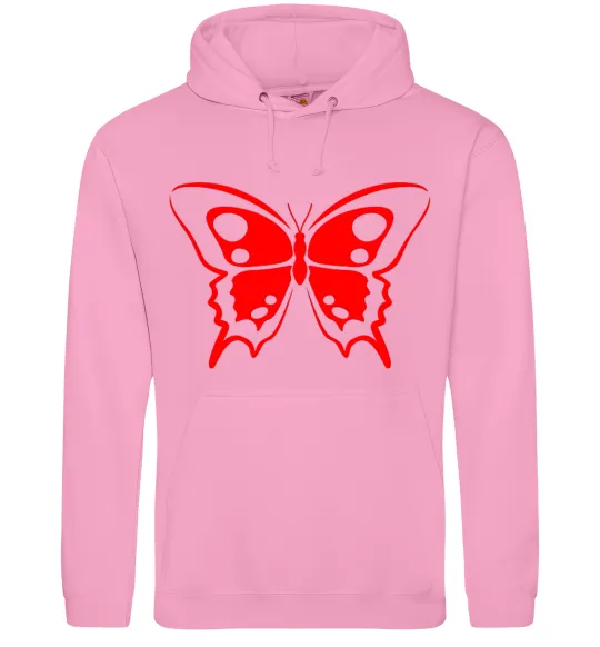 Мужская толстовка (худи) Червоний метелик Розовый фото