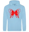 Мужская толстовка (худи) Червоний метелик Голубой Мужская толстовка (худи) Червоний метелик Голубой фото