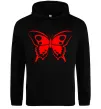 Женская толстовка (худи) Червоний метелик Черный Женская толстовка (худи) Червоний метелик Черный фото