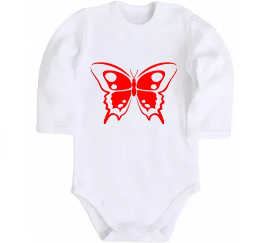 Детский боди Червоний метелик Белый фото
