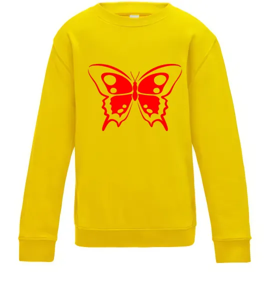 Детский Свитшот Червоний метелик Солнечно желтый фото