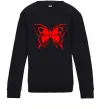 Детский Свитшот Червоний метелик Черный фото