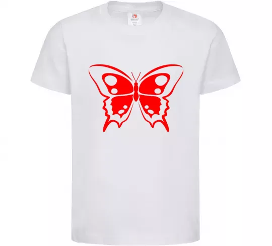 Детская футболка Червоний метелик Белый фото