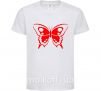 Дитяча футболка Красная бабочка Білий фото