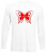 Лонгслив Червоний метелик Белый фото