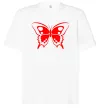 Футболка Оверсайз Червоний метелик Білий фото