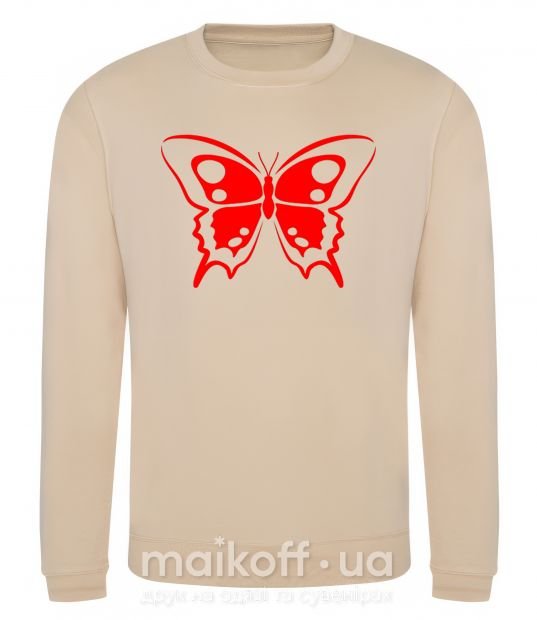 Світшот Красная бабочка Пісочний фото