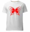 Чоловіча преміум футболка Червоний метелик Білий фото