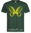 Чоловіча футболка Желтая бабочка неон Темно-зелений фото